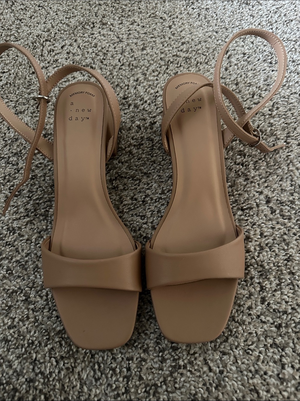 Tan mini heels